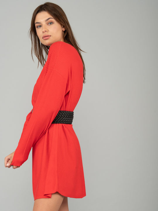 E-shopping Avenue Maxi Σεμιζιέ Φόρεμα RED