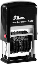 Shiny Self-Inking Date Stamp in English Language with Black Ink