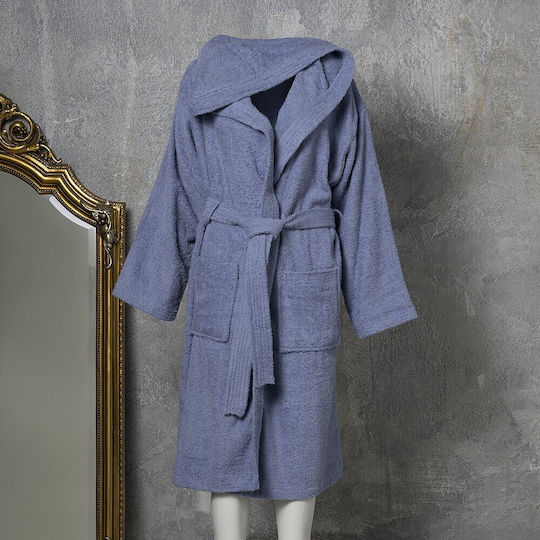 Melinen Kids Bathrobe Liberty Blue Hooded
