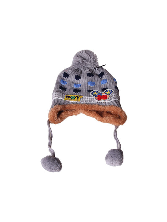 Kids Beanie Fur Gray