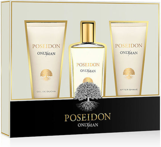 Poseidon Only Man Männliches Duftset mit Eau de Toilette 3Stücke
