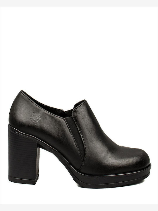 Leder Stiefeletten Damen Schwarz