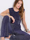 Women's High-waisted Fabric Trousers Flared with Elastic ''''''