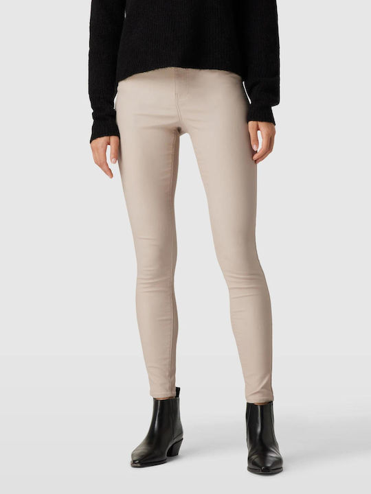 Vero Moda Women's Leather Trousers Chateau Gray
