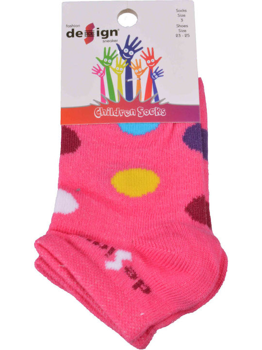 Design Socks Kinderstrümpfe Knöchelsocken Fuchsie