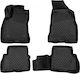 Novline Set of Front and Rear Mats 4pcs Tray Type for Fiat Doblo Van 2010+ Black