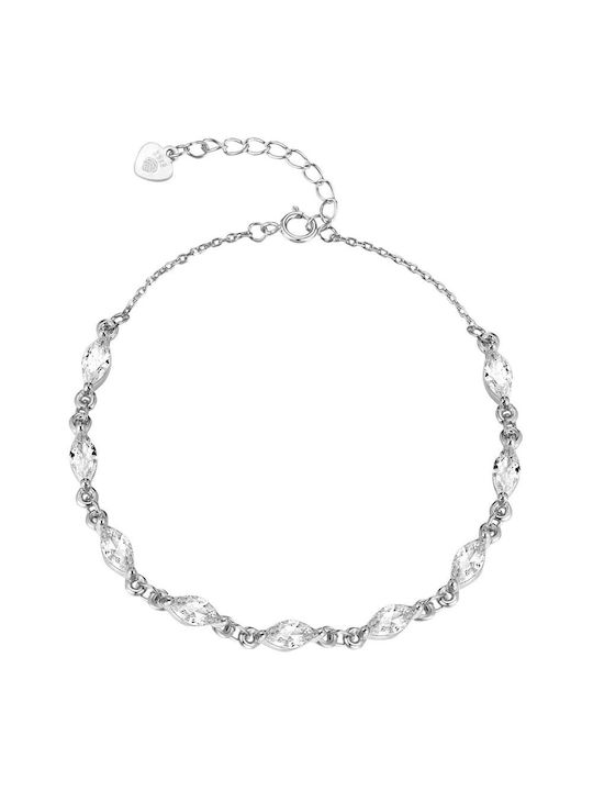 Eforo Bracelet made of Silver with Zircon