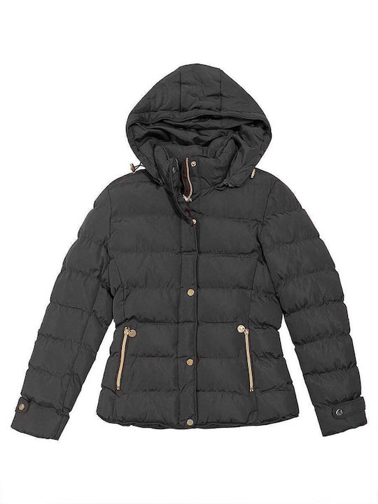 Ustyle Scurtă Jachetă de femei Puffer Black.