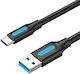 Vention USB 3.0 Cable USB-C Male - USB-A 60W Black 2m