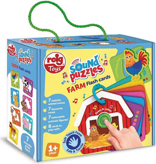 Παιδικό Puzzle Flash Cards Animals Farm για 1+ Ετών 7pcs Reig