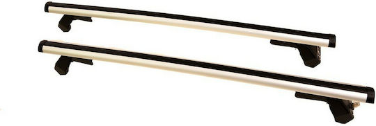 Hermes Car Roof Bars Aluminum GS3 for Opel Vectra 5D Hatchback 1989-2001 Set with Roof Rack Legs and Lock Silver