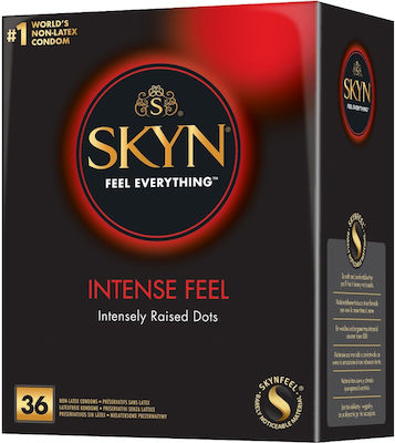 Skyn Intense Feel Ribbed Condoms 36pcs