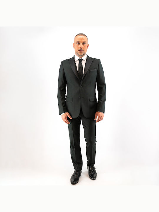 Guy Laroche Men's Suit with Vest olive oil