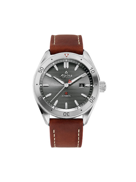 Alpina Watch Automatic with Brown Leather Strap