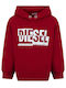 Kids Sweatshirt with Hood Red J01507 KYAVF 600