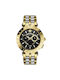 Versace V-race Dual Time Watch Battery with Gold Metal Bracelet