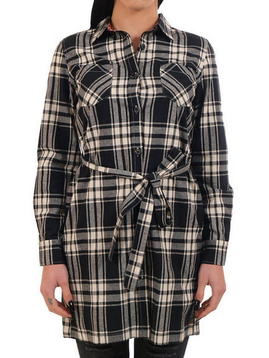 Kling Women's Checked Long Sleeve Shirt Black/White