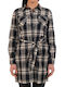 Kling Women's Checked Long Sleeve Shirt Black/White