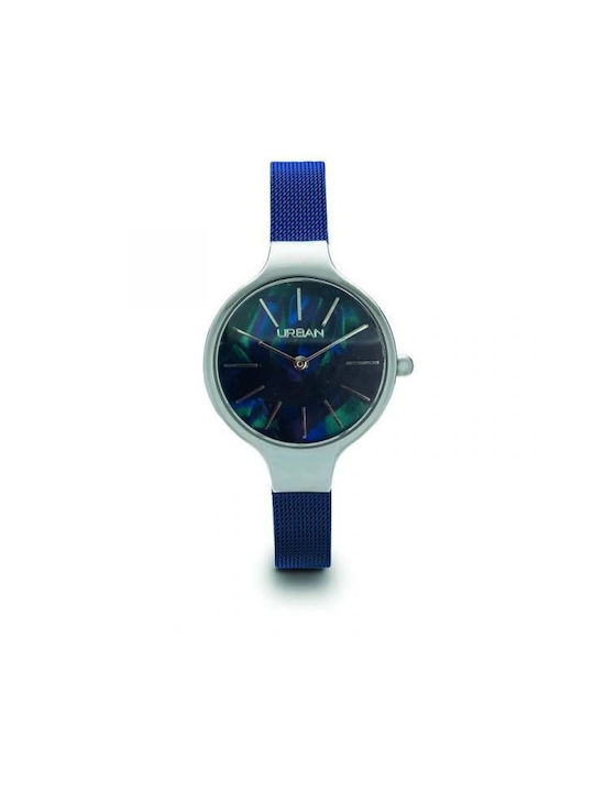 Urban Watch with Blue / Blue Metal Bracelet