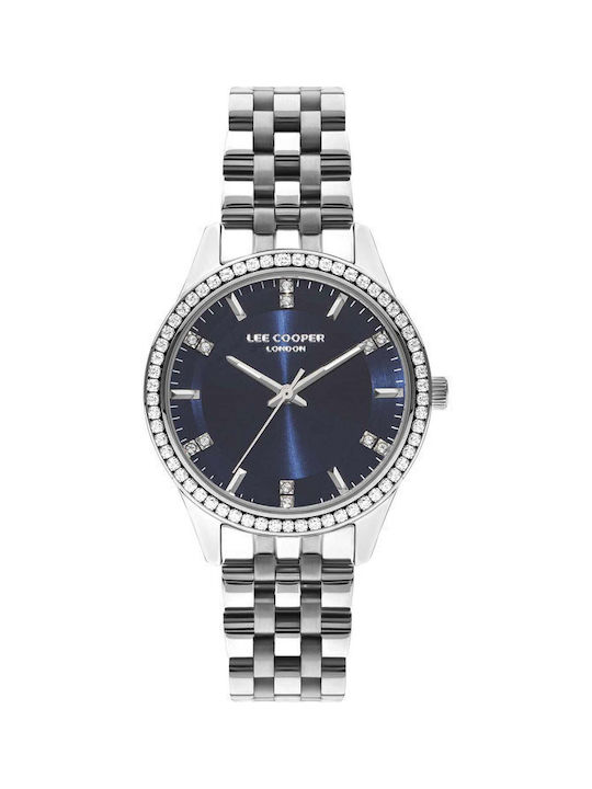 Lee Cooper Crystals Watch with Silver Metal Bra...