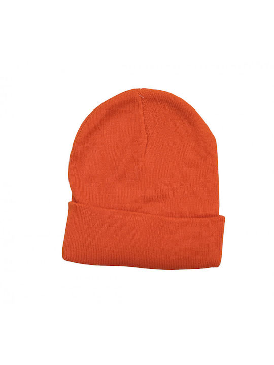 Αφοί Γιαννακόπουλοι Beanie Unisex Beanie Knitted in Orange color