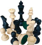 Platinum Games Plastic Chess Pawns Black 9.5cm