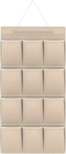 Tpster Stoff Aufhängen Aufbewahrungshülle für Unterwäsche in Beige Farbe 40x90cm 1Stück