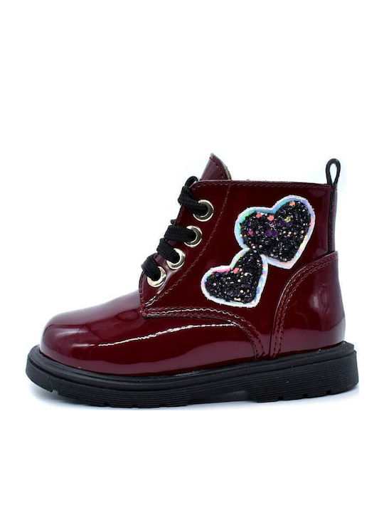 Anatomice Ghete Copii din Piele Burgundy