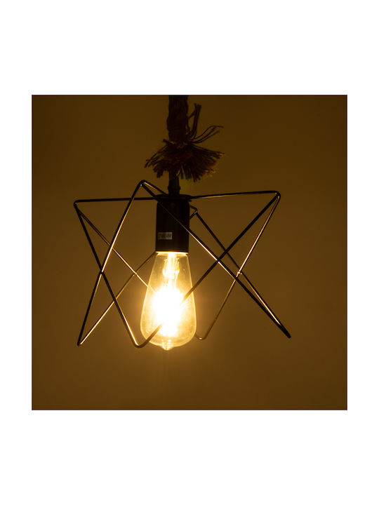 GloboStar Kazemi Pendant Light Black with Rope ...