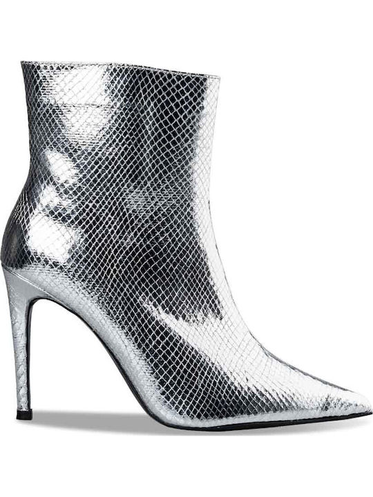 Stiefeletten Damen Silber