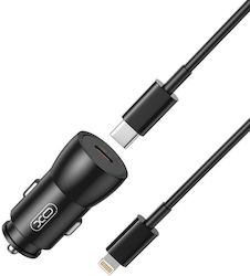 XO Car Charger with Port 1xUSB-A and Cable Lightning