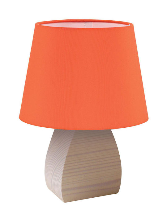 ARlight Tla 60 Wood Table Lamp for Socket E14 with Orange Shade and Base