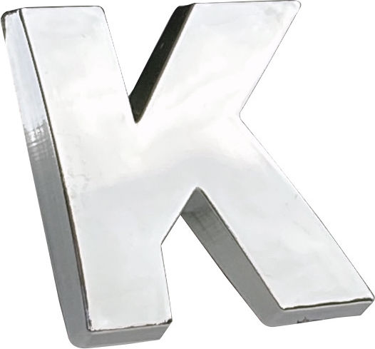 Auto Gs Car Letter Stickers 2.7 x 2.7cm in Silver Color 1pcs