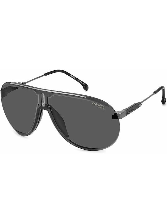 Carrera Superchampion Men's Sunglasses with Gray Metal Frame and Gray Lens SUPERCHAMPION V81/2K