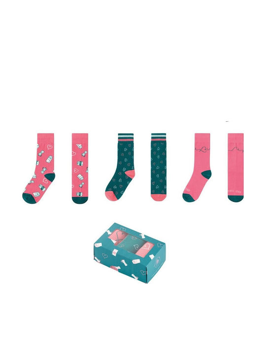 Muydemi Дамски Чорапи с Дизайн Colorful 3Пакет