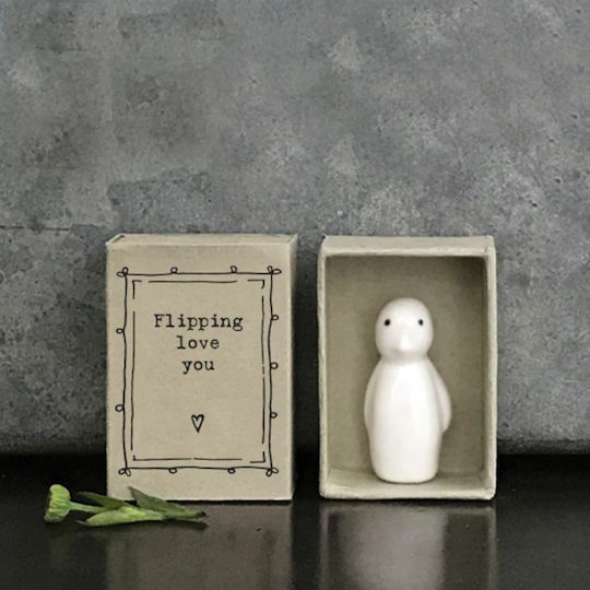 Synchronia Figură Decorativă Cutie de chibrituri Pinguin 4.5x3x4.5cm 1buc