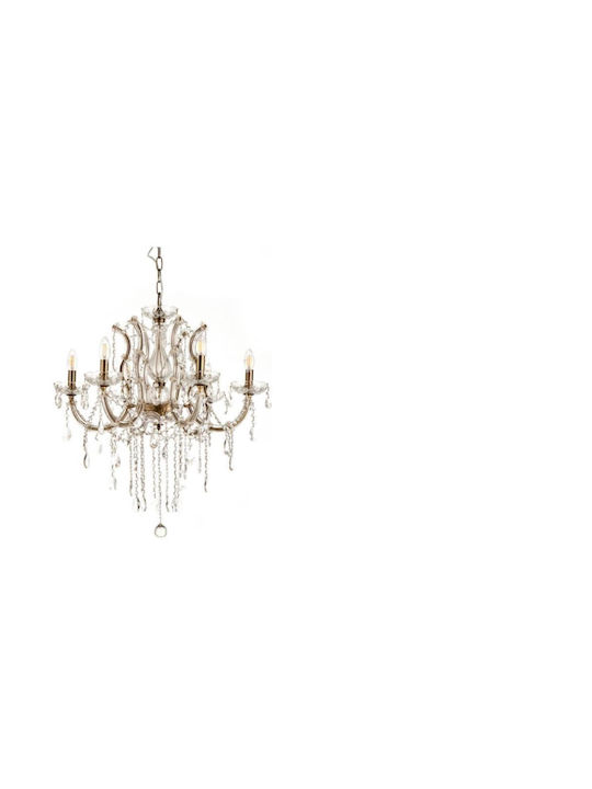 Inlight Candelabru 8xE14 cu Lumânări Auriu 5244-8