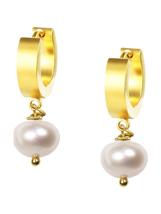 Theodora's Jewellery Cercei din Argint Placat cu aur cu Perle