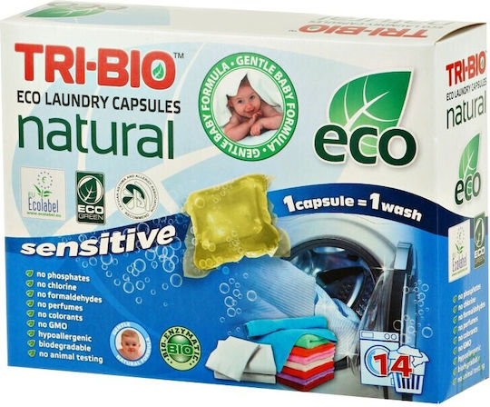 Tri-Bio Waschmittel für Weiße Kleidung (14 Kapseln)