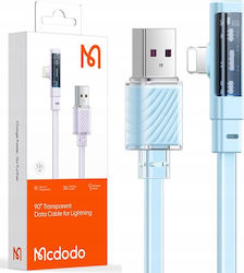 Mcdodo Winkel (90°) / Flach USB-A zu Lightning Kabel 36W Blau 1m (CA-3412)