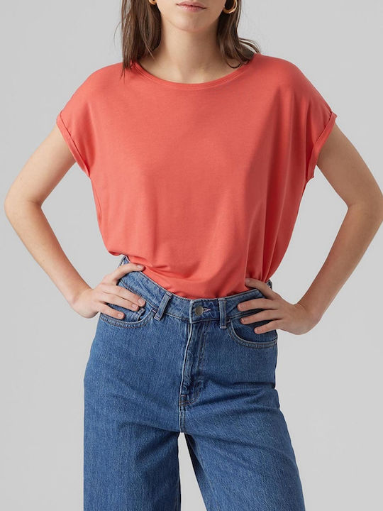 Vero Moda Damen T-Shirt Sun Kissed Coral