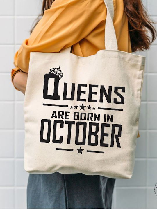 Fabric Shopping Bag in Beige color