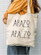 Fabric Shopping Bag in Beige color
