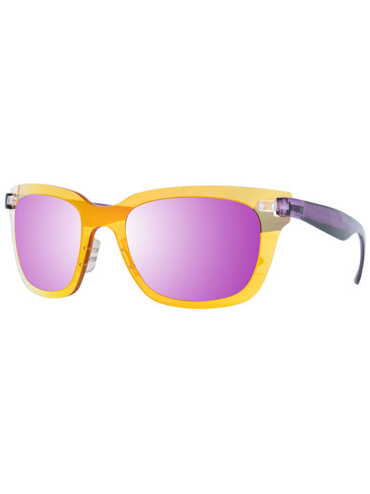 Try Sunglasses with Yellow Plastic Frame and Purple Mirror Lens TH503-01