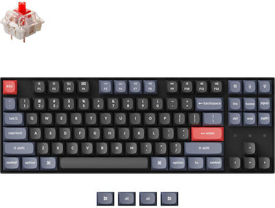 Keychron K8P-H1 Pro Qmk Via Drahtlos Gaming Mechanische Tastatur Tenkeyless mit Gateron G-Pro Rot Schaltern und RGB-Beleuchtung (Englisch US) Rot