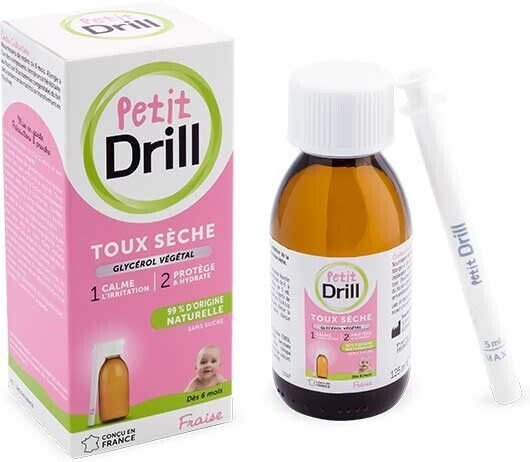 Pierre Fabre Petit Drill Σιρόπι για Βρέφη & Παιδιά για Ξηρό Βήχα Φράουλα 125ml