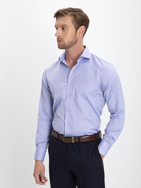Kaiserhoff Men's Shirt Long-sleeved Cotton Light Blue