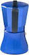 Oroley Stovetop Espresso Pot 9 Cups Blue