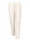 Dama Tesatura Capri Pantaloni cu Elastic cu Croială Normală Eggshell.