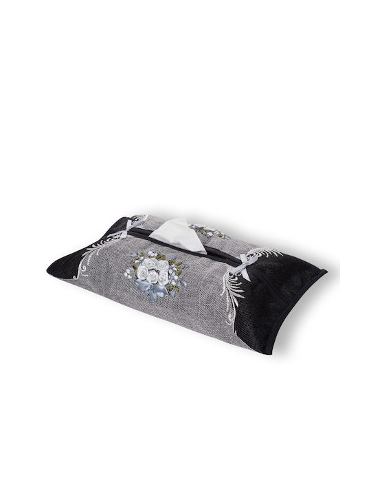 Silk Fashion Θήκη για Χαρτομάντηλα Μαύρη 20cm 6978000005016